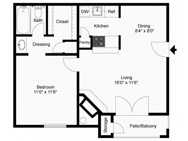 Floorplan - Centre Oaks Apartments