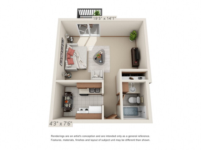 Floorplan - Knollwood Towers East Apartments