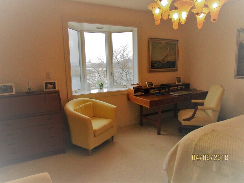 bedroom 4 desk area, view to west over marsh and inlet - 103 Summer St