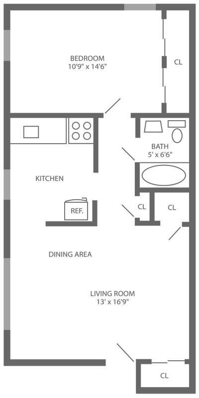 1BR/1BA - Donna Court Apartments