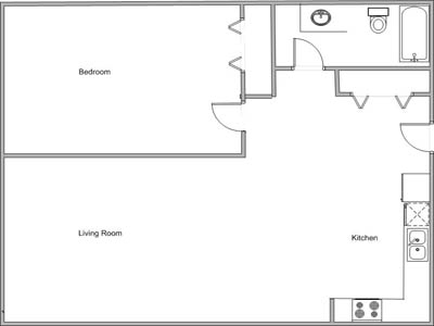 1BR/1BA - Parkside Apartments