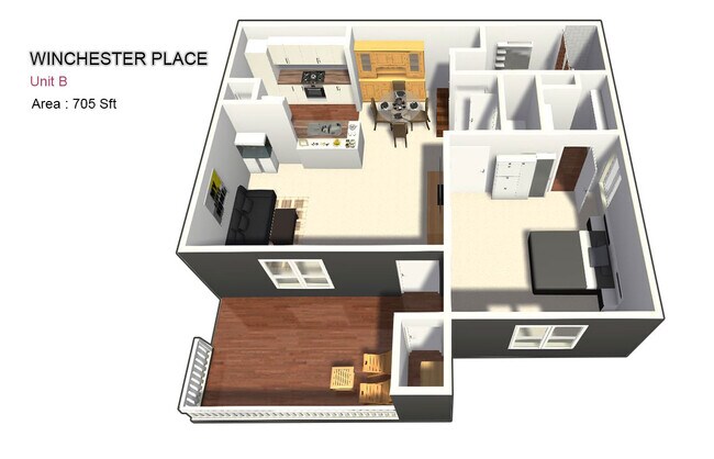 One Bed / One Bath - Winchester Place