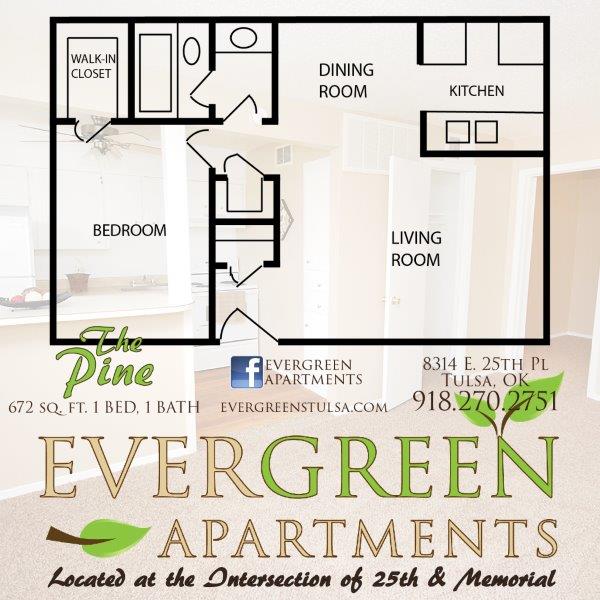 Floor Plan - Evergreen Apartments