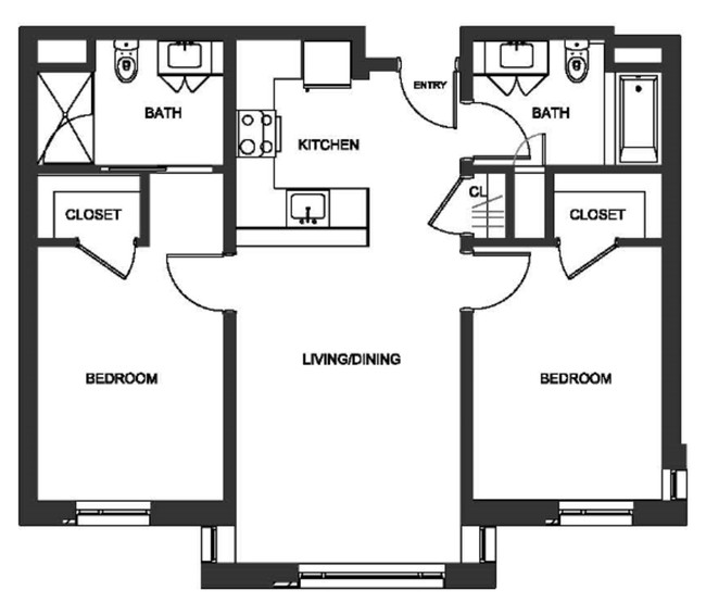 Floorplan - Camden Street Apartments