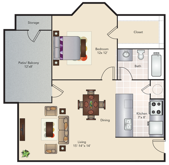 Floorplan - Woodchase Apartments