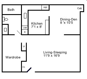 1BR/1BA - Chateau De Ville