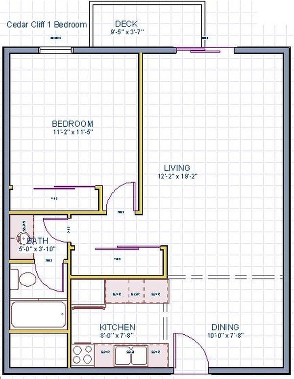 LAYOUT A - Cedar Cliff Apartments
