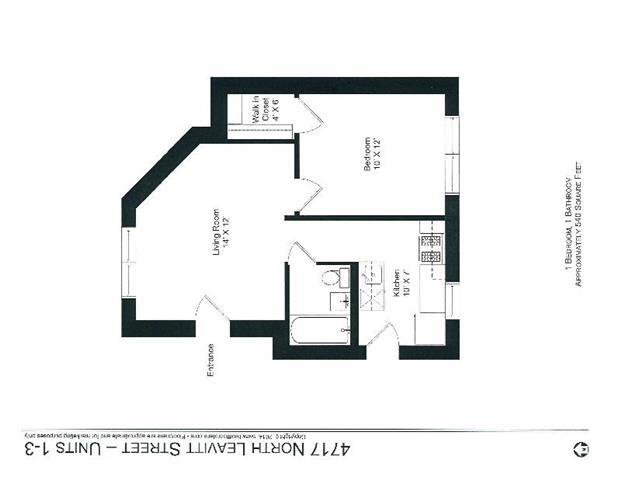Floorplan - 4715-25 N. Leavitt