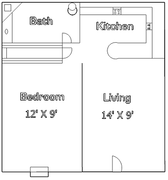 A1 - One-Bedroom, One-Bathroom - The Bristols Apartments