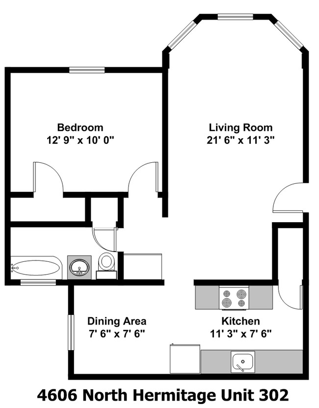 1BR/1BA - 4606 N Hermitage