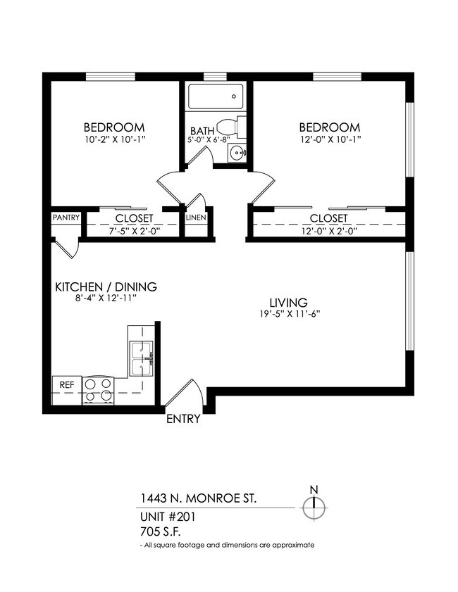Floorplan - 1443 Monroe