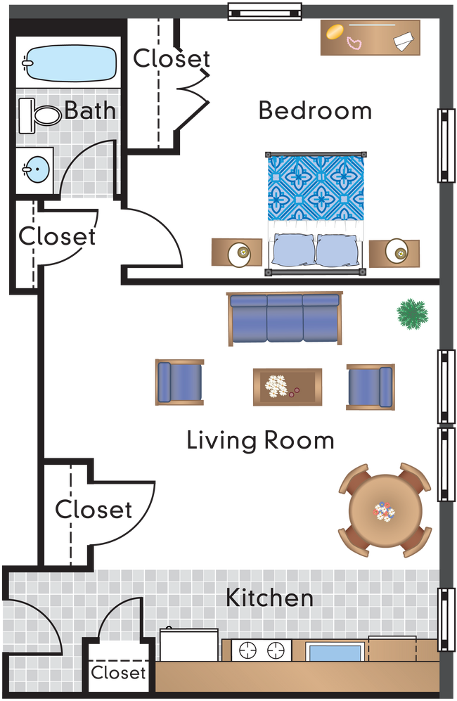 Floorplan - The Rodney Apartments