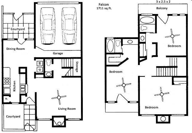 3BR/2.5BA - Palos Verdes Townhomes