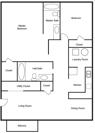 2BR/2BA - Woodland Cove Luxury Apartments