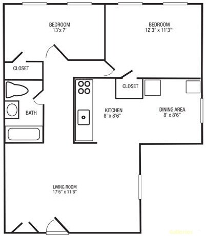 2BR/1BA - Michner Pointe Apartments