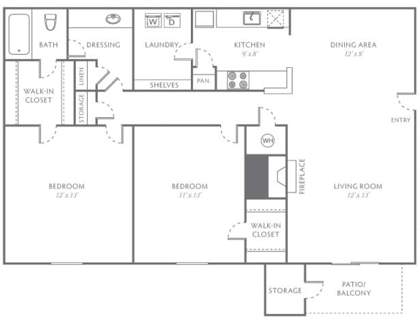 Floorplan - Woodridge Apartments