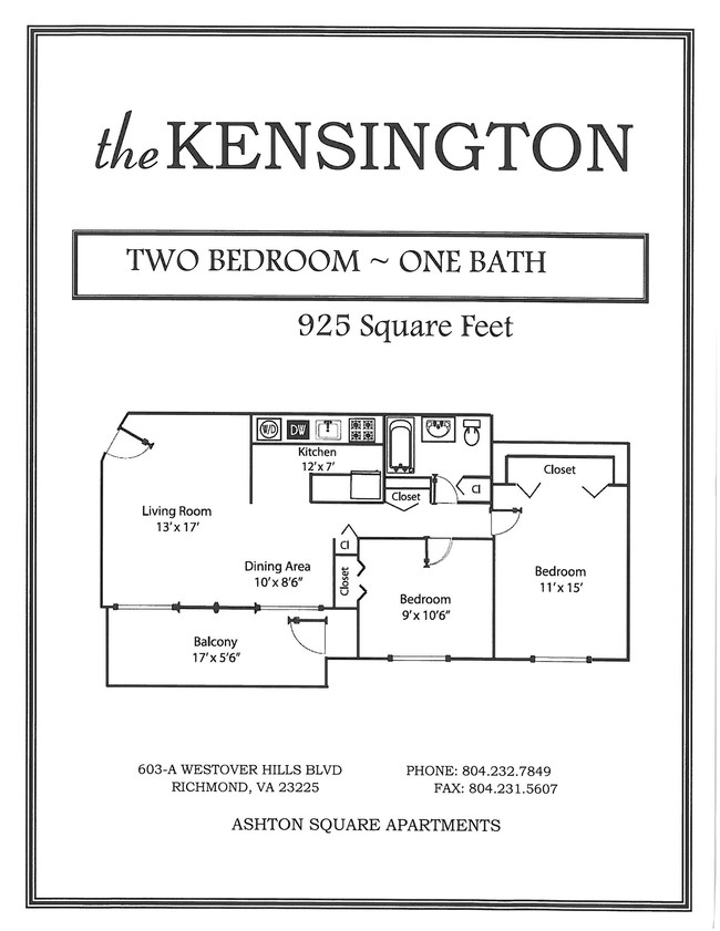 Floorplan - Ashton Square Apartments