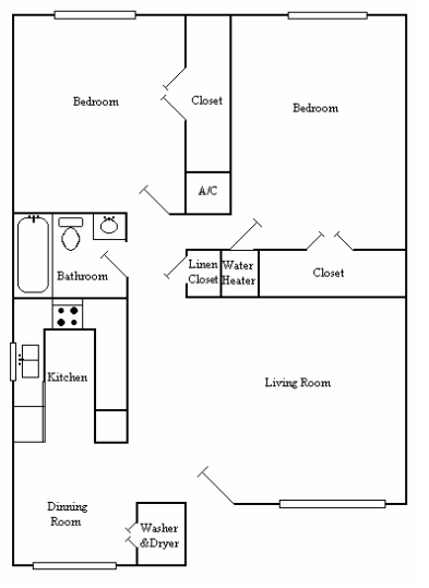 2BD/1 BA - Pin Oak Park