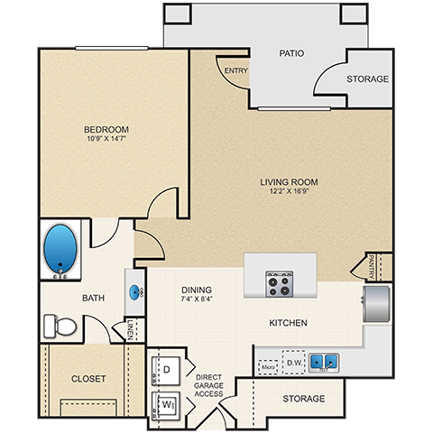 Floorplan - Cypress at Lewisville Apartment Homes