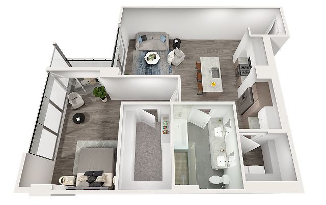 B4 Allie 990 sq ft 1-1 - Aspire Post Oak