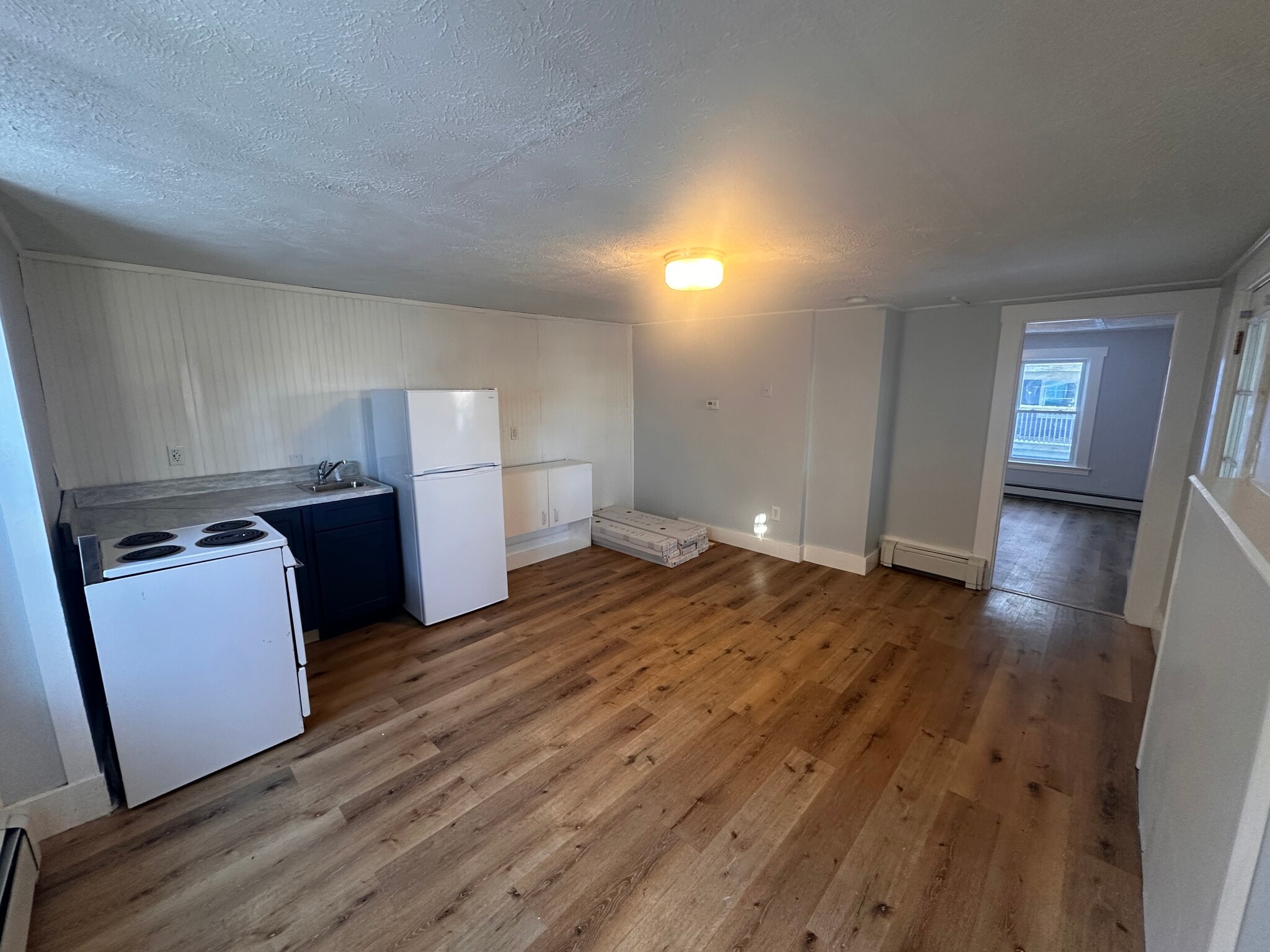 Living room with kitchenette - 42 Newbury St