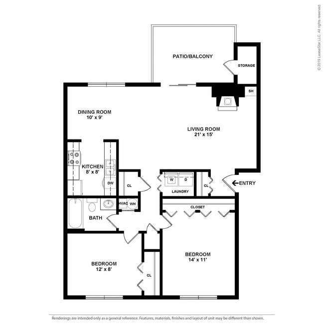 Floorplan - Woodbridge Apartments