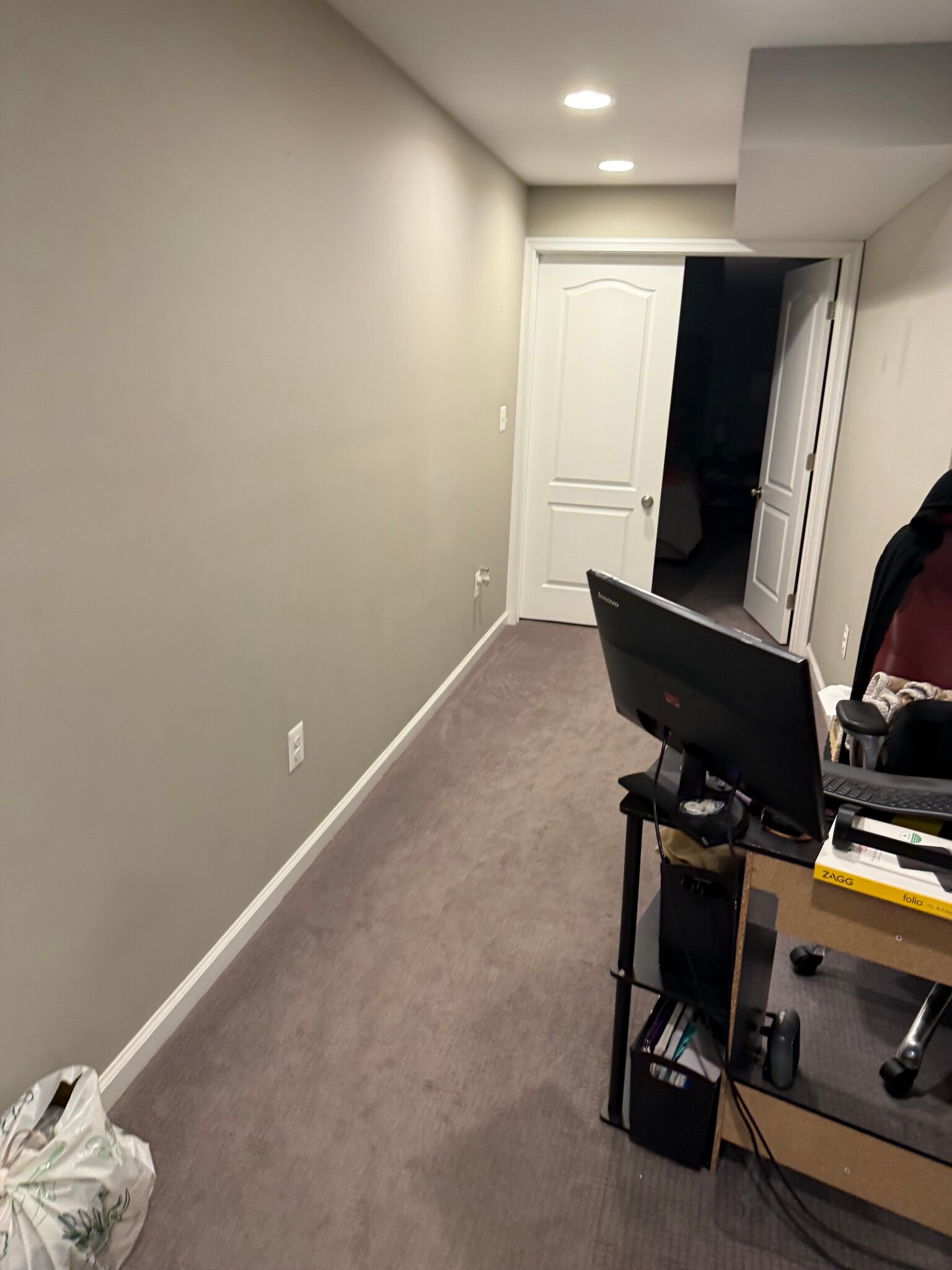 Extra space now used as an office that’s leading to bedroom - 10013 Wamsley Ct