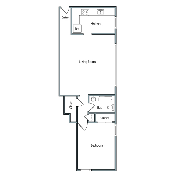1BR/1BA - South Knoll Apartments