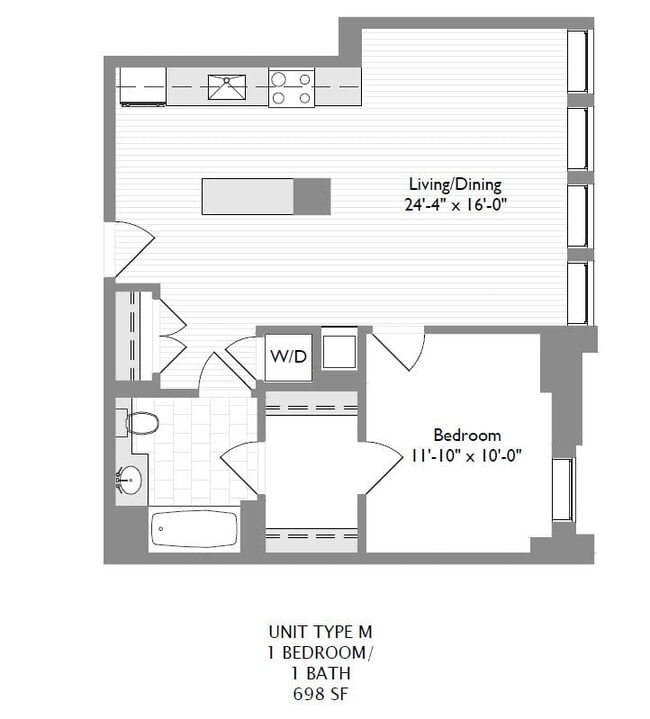 1-Bedroom 1-Bathroom | 698 sqft - ICON