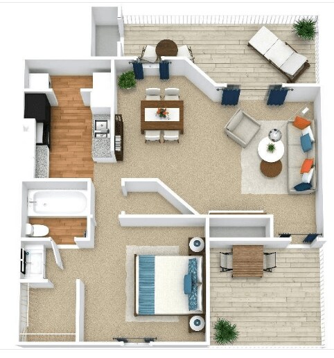 Floorplan - Villas at Chase Oaks Apartment Homes (OLD)