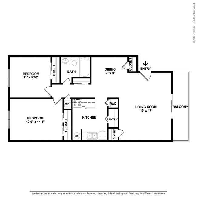 Floorplan - Country Club Apartments