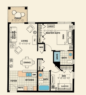 1BR/2BA - Aston Gardens At The Courtyards Senior Living