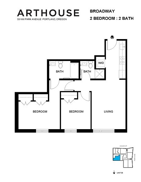 2BR/2BA - Arthouse