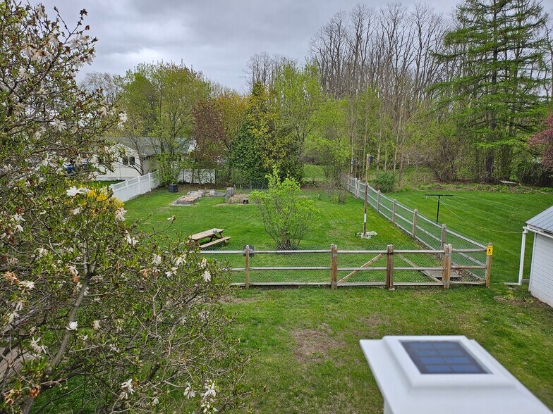 View of backyard from porch - 132 Hinesburg Rd