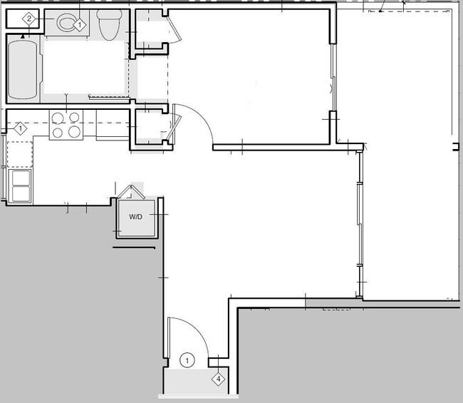 Verona 1x1 floor plan PR SM Verona LLC - PR SM Verona LLC