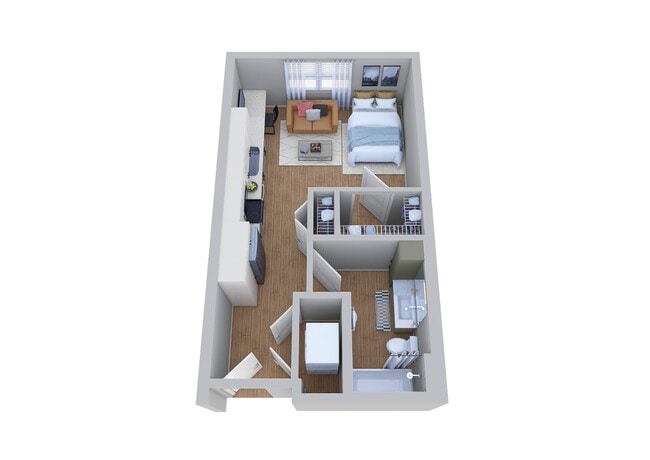 S2 - Studio C Floor Plan image - Noble 2500 | Student Housing