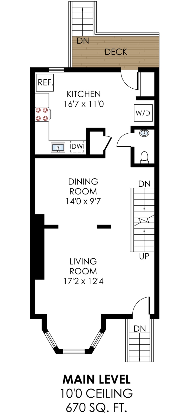 Main Level Floorplan - 504 Rhode Island Ave NW