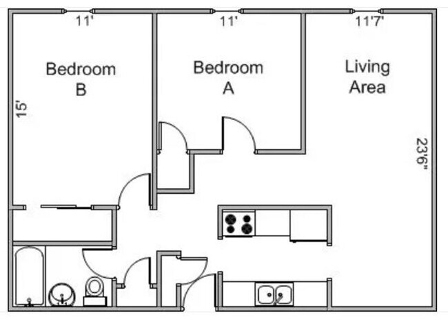 Floorplan - 5022 Sheboygan Apartments