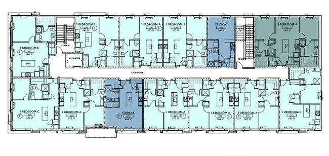 Second Floor - Michigan Place Apartments