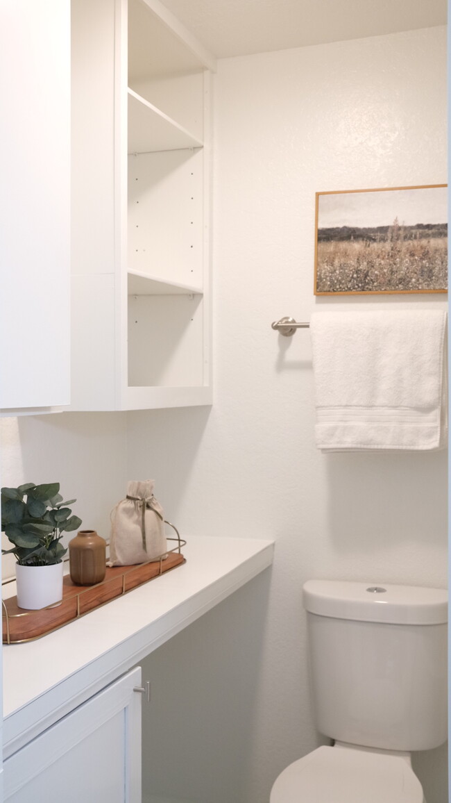Primary bathroom (storage, toilet, bath/shower combo) - 250 Forest Ridge
