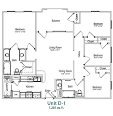 Unit D-1 - Pine Crest Apartments