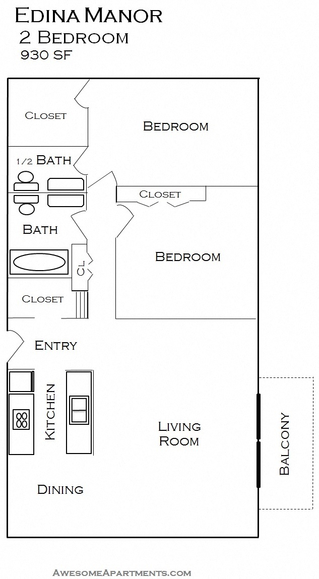 Floorplan - Edina Manor Apartments