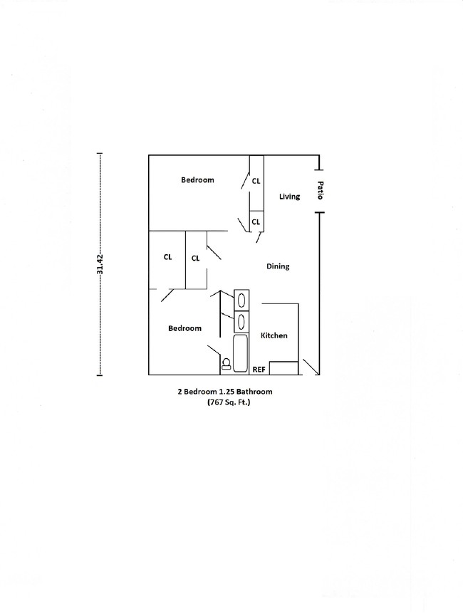 2BR/1BA - Palms at Baytown