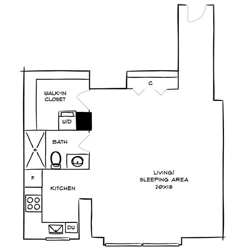 Floorplan - Park Towne Place Apartments