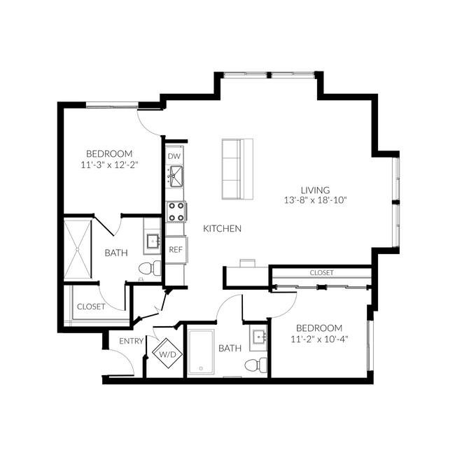 Floorplan - Huntington Apartment Homes