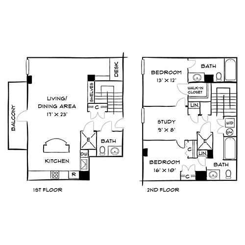 Floorplan - The Residences at Capital Crescent Trail