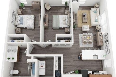 The Stark 818sf 2x1 - 459 Rock Apartments