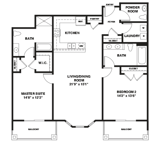 2BR/2.5BA - Presidential Place