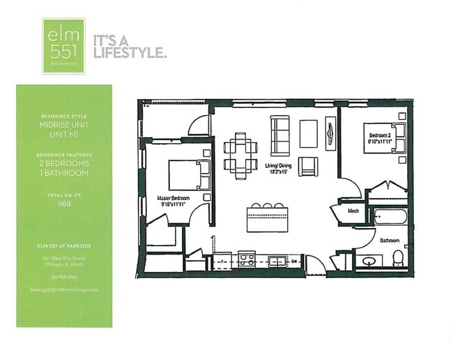 Floorplan - Elm 551 at Parkside