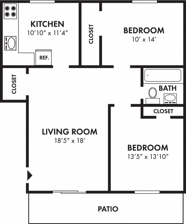 Floorplan - Edgewater Gardens Apartment Homes